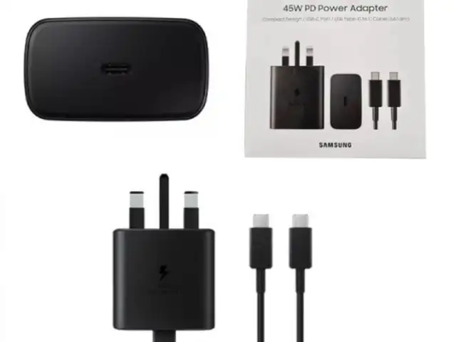Charger usb c with usb c to usb c cable samsung 45w uk black, Επαρχία Λεμεσού — Άγιος Αθανάσιος
