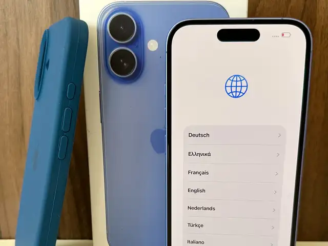 Iphone 16 | 128gb | ultramarine | 89 battery | box, cable & case | like new, Limassol — Erimi