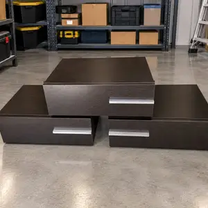 3 x Venge colour matching single drawer low bedside units, Paphos — Pegeia