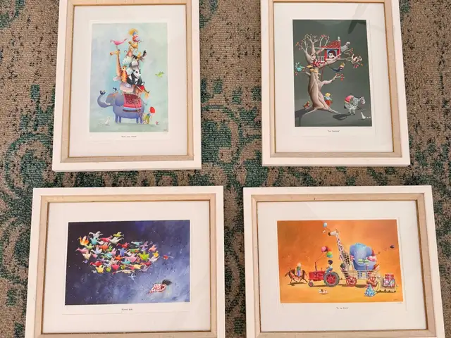 Set of 4 ltd edition kids prints framed, Επαρχία Λάρνακας — Αραδίππου - Άγιος Φανούριος