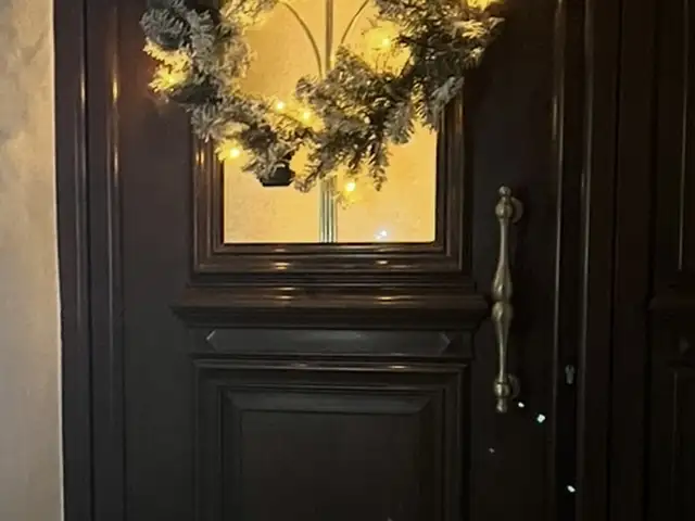 Pre-lit flocked christmas wreath 60cm, warm white led, Επαρχία Πάφου — Αργάκα