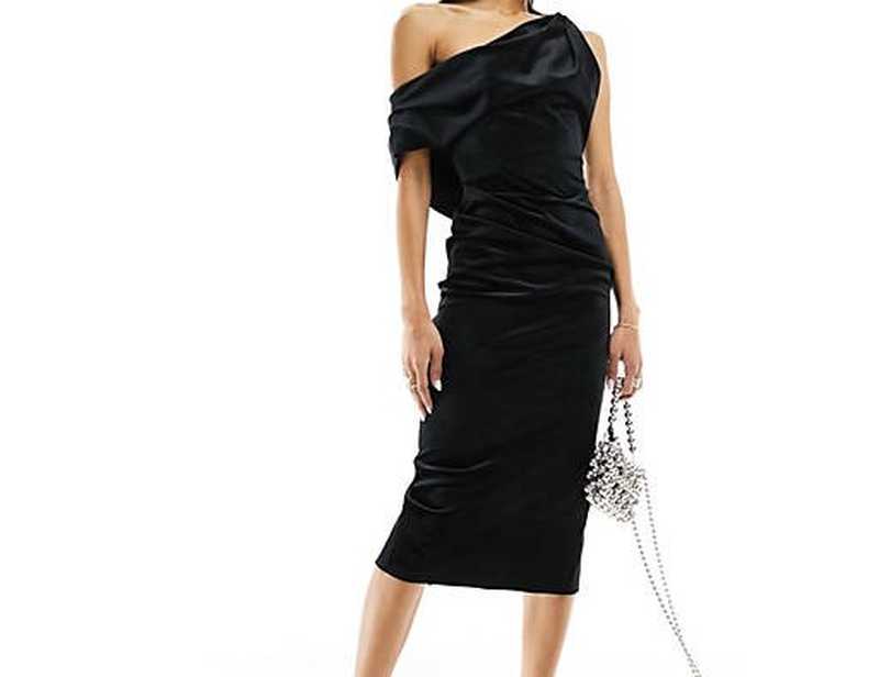slim fit dress slacks Llinen Asymmetic Fallen Shoulder Long Sleeve Midi Dress in Khaki –  Extremely Beautiful LLC