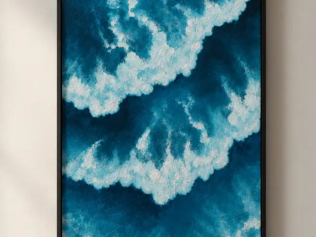 Original abstract acrylic painting, Επαρχία Λεμεσού — Λεμεσός - Ομόνοια