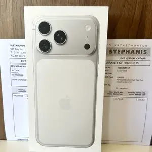 Iphone 17 pro max | 256gb | silver | brand new | box, cable & receipt, Limassol — Erimi