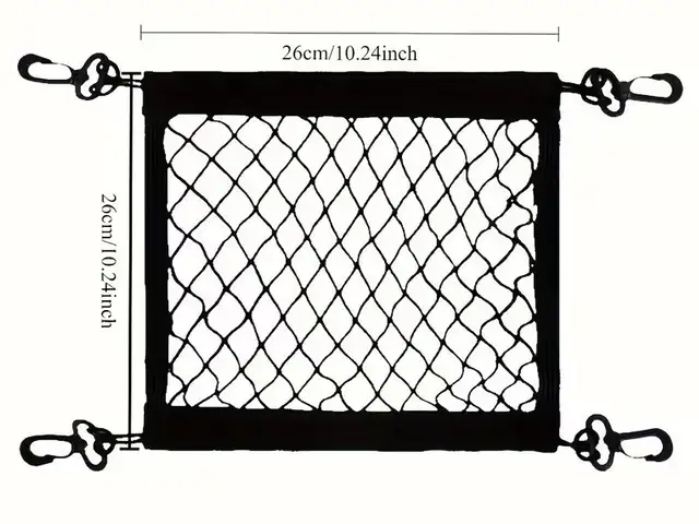 Motorcycle Cargo Net 26x26cm with 4 Hooks, Nicosia — Egkomi - 5