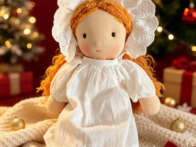 Handmade waldorf doll, soft natural fabric, christmas gift, Limassol — Limassol - Agia Zoni