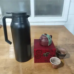 Yixing tea pot 100ml 2 x tea cups and black thermos, Limassol — Limassol - Mesa Geitonia