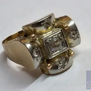 Vintage 18ct gold and diamond dress ring, Limassol — Ypsonas