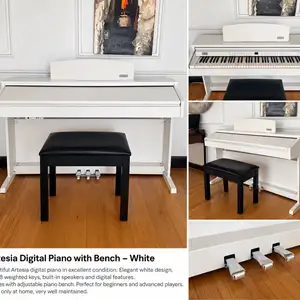 Artesia digital piano with bench white, Larnaca — Aradippou - Agios Fanourios
