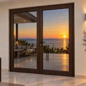Dark Brown Aluminium double doors and windows with tinted windows, Επαρχία Λεμεσού — Εκάλη