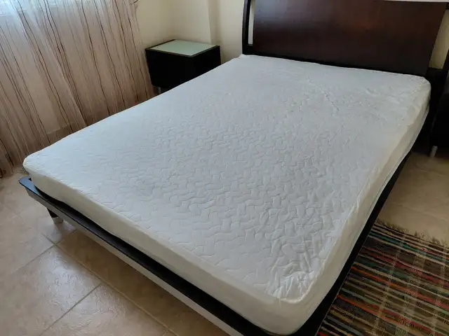 Solid wooden bed with a mattress, Επαρχία Πάφου — Αργάκα