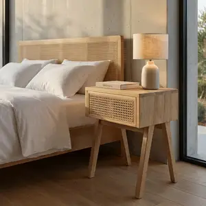 Solace teak nightstand, Paphos — Kissonerga