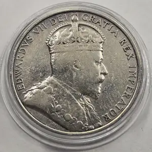 Cyprus silver 18 piastres 1907 king edward coin vf-exf, Επαρχία Λευκωσίας — Λατσιά - Άγιος Γεώργιος
