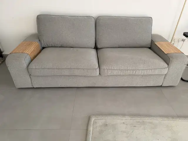 Ikea kivik 3-seat sofa with chaise longue, grey / καναπές ikea, Larnaca — Livadia Larnakas