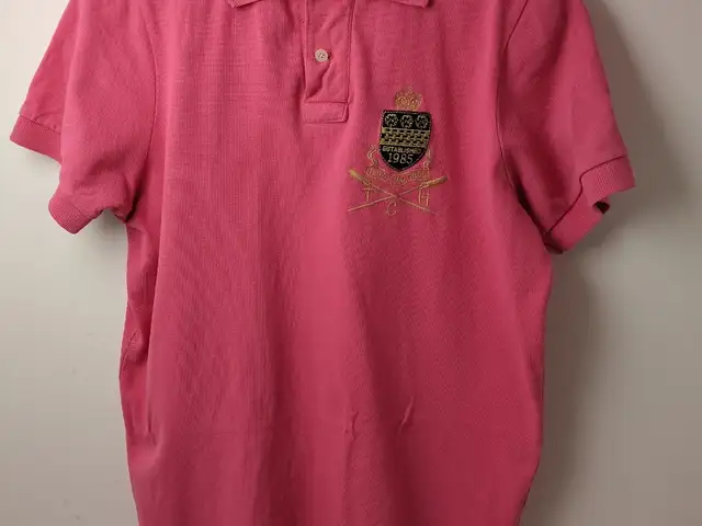 Tommy Hilfiger Men's Pink Pique Polo Shirt Crest Logo Size M, Nicosia — Strovolos - Acropolis