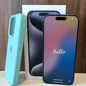 Iphone 15 pro | 128gb | blue titanium | 87 battery | box, cable & case, Επαρχία Λεμεσού — Ερήμη