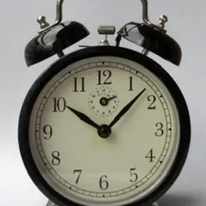 Antique 1970s desktop alarm/ wind up/ bell metal black clock - fully functional, Paphos — Paphos - Agios Theodoros