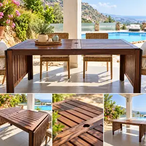 Ikea extendable wooden garden table seats up to 10 100, Επαρχία Πάφου — Τάλα