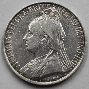 Cyprus 4.5 silver piastre coin 1901 queen victoria au, Επαρχία Λευκωσίας — Λατσιά - Άγιος Γεώργιος