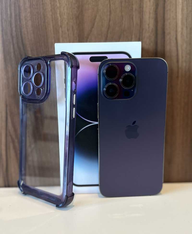 Iphone 14 pro max | 256gb | deep purple | 89 battery | box, cable