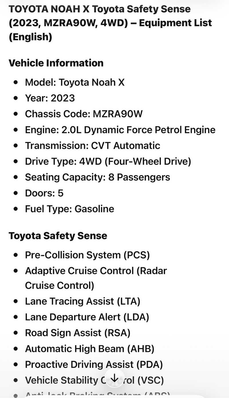 2023 Toyota Noah 2,0L 2023 Cyprus