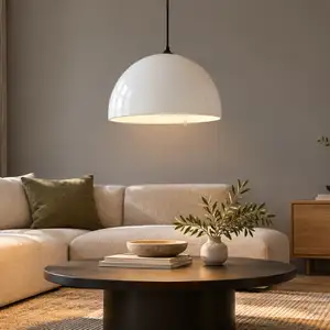 Modern white acrylic pendant lamp shades various colours 40cm, Nicosia — Nicosia - Lykabittos
