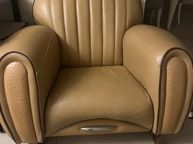 Original tonino lamborghini casa imola leather armchairs by formitalia pair, Limassol — Agios Athanasios