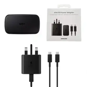 Charger usb c with usb c to usb c cable samsung 45w uk black, Limassol — Agios Athanasios