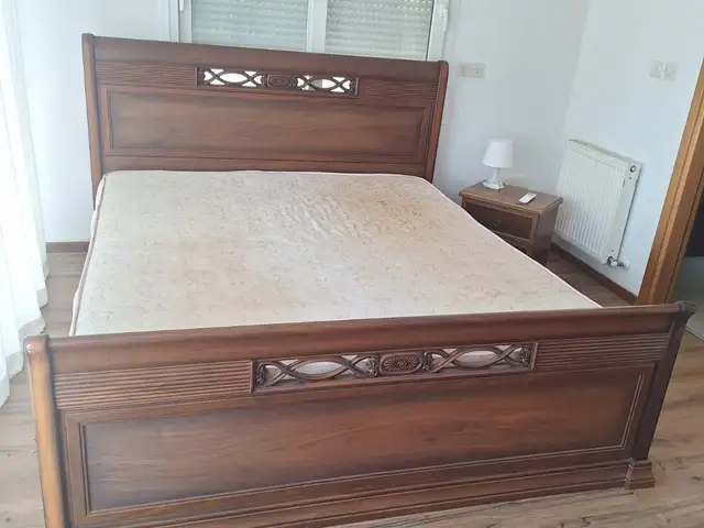 Wooden bed with matress, Larnaca — Perivolia Larnakas