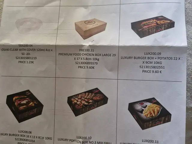 Κουτια φαγητου για εστιατορια και take away επιχειρησεις, Επαρχία Λεμεσού — Ύψωνας