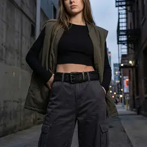 Unisex belts/ψεύτικη γούνα μοντέρνα αθλητικη μαυρη ζώνη με διπλη βελονα, Επαρχία Λευκωσίας — Στρόβολος - Χρυσελεούσα