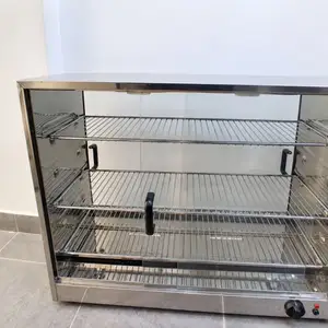 Stainless Steel Heated Food Display Cabinet - Glass Showcase, Limassol — Ypsonas