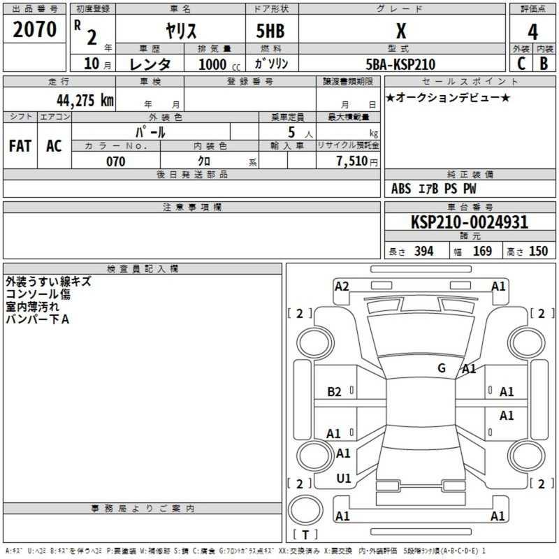 2020 Toyota Yaris 1,0L 2020 Cyprus