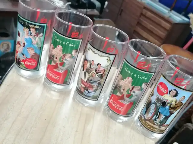Coca cola collectable glasses, Nicosia — Agioi Omologites