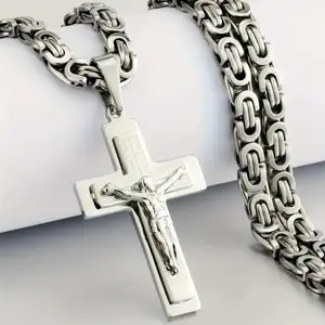 Stainless steel cross with chain 60cm, Επαρχία Λεμεσού — Άγιος Τύχων Τουριστική Περιοχή