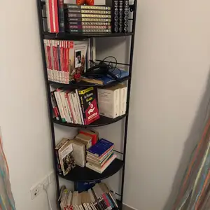 Ikea corner bookcase shelving unit black wrought iron style, Limassol — Pyrgos Lemesou