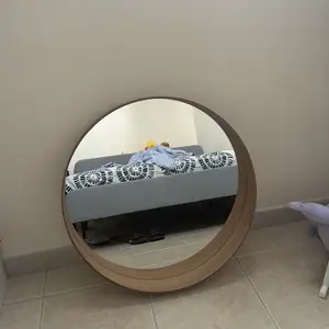 Στρογγυλός καθρέφτης τοίχου ikea stockholm 80cm - ξύλινο πλαίσιο, Επαρχία Λευκωσίας — Στρόβολος - Άγιος Βασίλειος