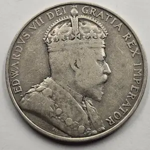 Cyprus silver 18 piastres 1907 king edward coin rare, Επαρχία Λευκωσίας — Λατσιά - Άγιος Γεώργιος