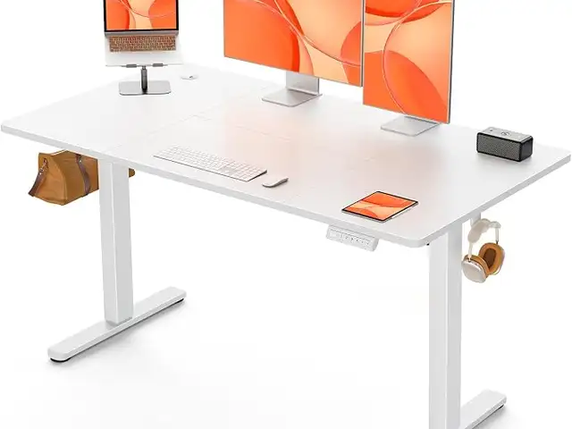 Ergear electric height-adjustable desk 120 x 60 cm, desk height adjustable, Limassol — Limassol - Zakaki