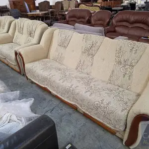 Classical style 3-piece suite in cream patterned fabric, with sofa bed, Επαρχία Λεμεσού — Ύψωνας