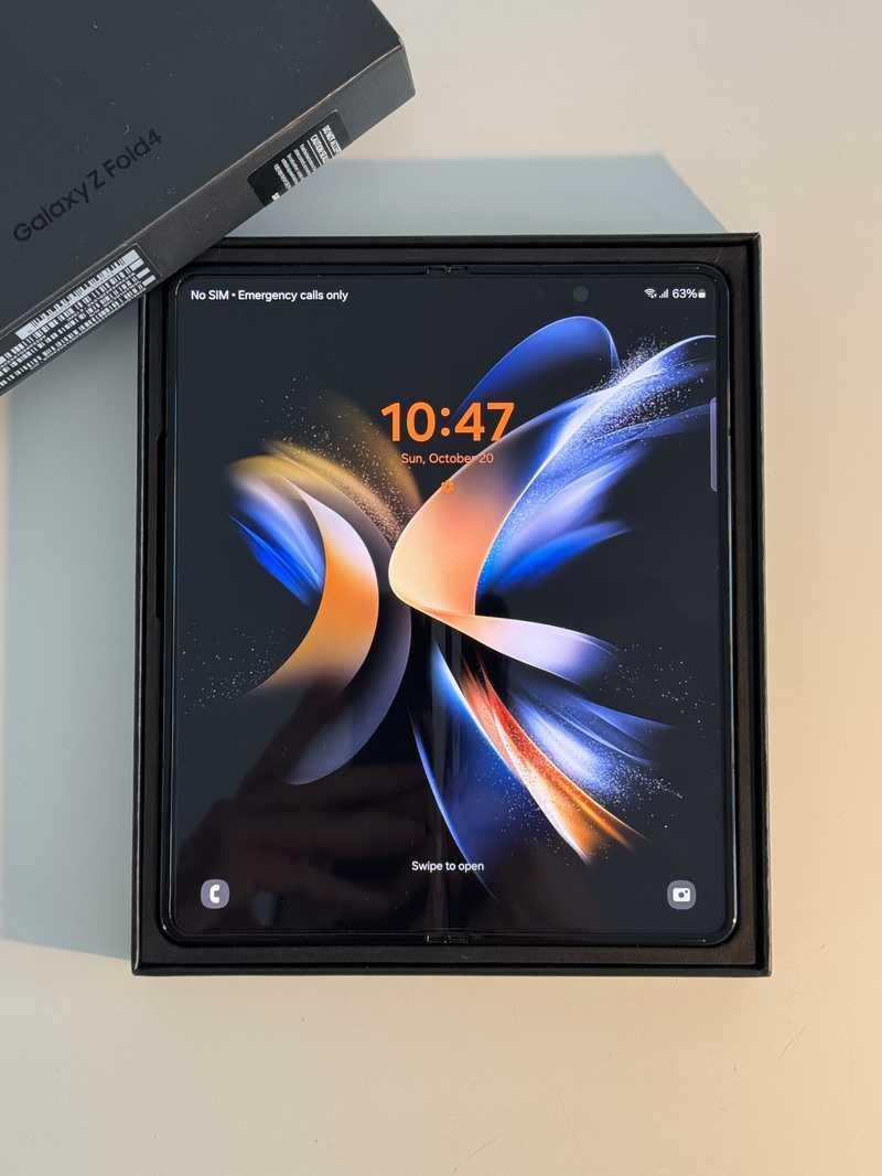 Galaxy Z Fold4 ファントムブラックsimフリー 256GB Telefon mobil Samsung Galaxy Z Fold4, 12GB RAM, 256GB, 5G