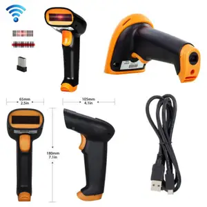 Wireless barcode scanner usb red light black yellow, Limassol — Agios Athanasios