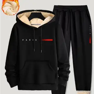 Σετ μαύρες φόρμες με φλις paris, size m / men's black thermal tracksuit m - new, Επαρχία Λευκωσίας — Στρόβολος - Ακρόπολη