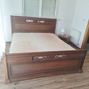 Wooden bed with matress, Larnaca — Perivolia Larnakas