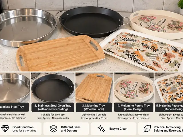 Serving & oven trays, stainless steel & melamine, Επαρχία Λάρνακας — Αραδίππου - Απόστολος Λουκάς