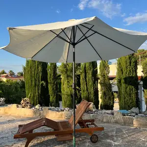 Teak sun bed+ umbrella, Paphos — Argaka