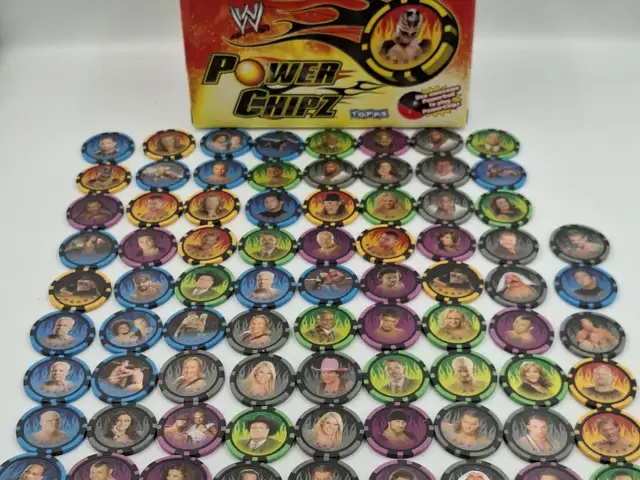 WWE POWER CHIPZ TOPPS 2009 88 PCS COLLECTION Vintage WWF/WWE Power, Limassol — Limassol - Petrou Kai Pavlou