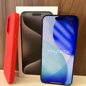 Iphone 15 pro max | 256gb | black titanium | 85 battery | box, cable & case, Limassol — Erimi