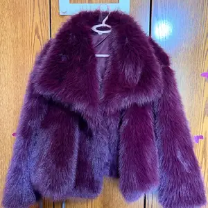Burgundy faux fur jacket, Larnaca — Ormideia