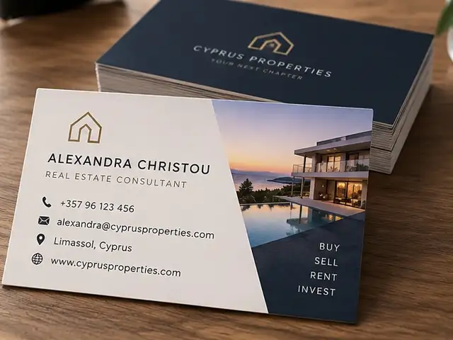 Business card design, Επαρχία Λευκωσίας — 'Έγκωμη